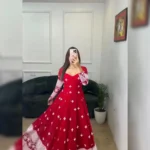 Elegance Redefined: Faux Georgette Designer Suit with Crepe Pent and Lace Dupatta