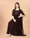 Elegance Personified: Women's Sequence Embroidered Georgette Gown Series