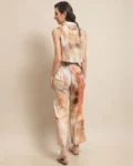 Cuban Chic Brown Motif Co-ord Set - Rayon Ensemble