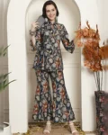 Multicolor Floral Fusion Co-ord Set - Ethnic Ensemble