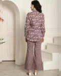 Regal Aura : Purple Printed Tunic and Palazzo Co-ords Set