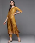 Sophisticated Charm: Women's Viscose Jacquard Kurta, Pant, and Chinon Dupatta Set