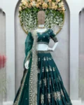 Japan Jastin Lehenga with Thread and Sequence Work, Semi-Stitch