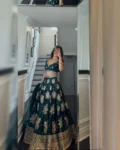Japan Jastin Lehenga with Thread and Sequence Work, Semi-Stitch