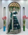 Japan Jastin Lehenga with Thread and Sequence Work, Semi-Stitch