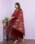 Elegant Modal Silk Kurta Set With Dupatta