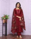 Elegant Modal Silk Kurta Set With Dupatta
