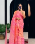 Beautiful Draping Dupatta Attached Gown Saree