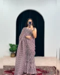 Beautiful Draping Dupatta Attached Gown Saree