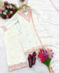 Heavy Chinnon Silk Top-Plazzo and Dupatta Set