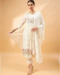 Women Viscose Rayon Kurta With Pant And Dupatta Set