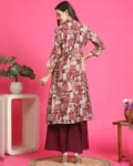 Purple Color Abstract Printed Premium Chanderi Co-ord Set