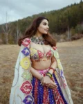 Navratri Special Designer Printed Lehenga Choli with Real Mirror Work