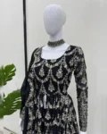 Glamorous Faux Georgette Thread & Sequins Work Top, Pant, and Dupatta Set