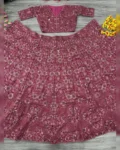 Elegant Premium Chinon Silk Lehenga Set with Heavy Thread Embroidery