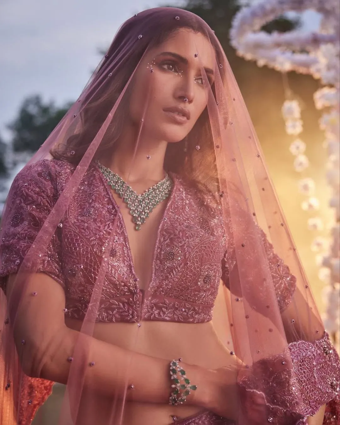 Elegant Premium Chinon Silk Lehenga Set with Heavy Thread Embroidery video