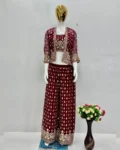 New Party Wear Koti Blouse Suit Set