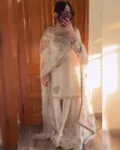 New Super Hit 3-Colour Designer Chinon Suit with Sequins Embroidery Work and Full Flair Gharara
