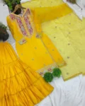 Haldi Special Heavy Embroidered Sharara Set – Perfect for Your Festive Glow!