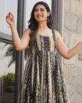 Elegant Heavy Rayon Digital Printed Fully Flared Anarkali Gown