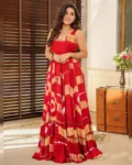Elegant Heavy Rayon Digital Printed Fully Flared Anarkali Gown