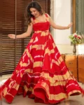 Elegant Heavy Rayon Digital Printed Fully Flared Anarkali Gown