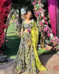 Premium Chinon Silk Designer Lehenga with Digital Print & Organza Dupatta