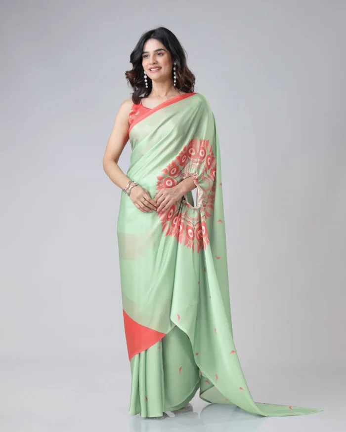 Buy New Designer Freehand Ready-to-Wear Luxurious Georgette Silk