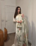 Summer Special Heavy Japan Satin Silk Top-Plazzo Set with Chiroski Work Organza Dupatta