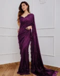 Bollywood Blockbuster Special Edition Georgette Saree with 5 mm Sequins Embroidery & Silk Blouse