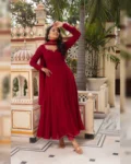 Elegant Georgette Anarkali Suit Set with Cotton Lining & Dupatta
