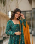 Premium Heavy Rayon Digital Printed Anarkali Gown with Georgette Dupatta