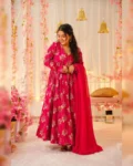 Premium Heavy Rayon Digital Printed Anarkali Gown with Georgette Dupatta