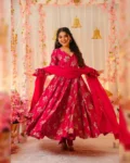 Premium Heavy Rayon Digital Printed Anarkali Gown with Georgette Dupatta