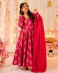 Premium Heavy Rayon Digital Printed Anarkali Gown with Georgette Dupatta