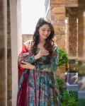 Premium Heavy Rayon Digital Printed Anarkali Gown with Georgette Dupatta