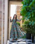 Premium Heavy Rayon Digital Printed Anarkali Gown with Georgette Dupatta