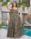 Fully Flared Heavy Rayon Digital Printed Anarkali Gown