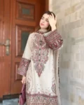 Designer Three-Piece Plazzo Suit with Sequins Embroidery Work