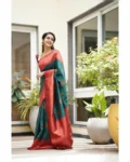 Premium Soft Lichi Silk Saree with Rich Pallu & All-Over Jacquard Weaving