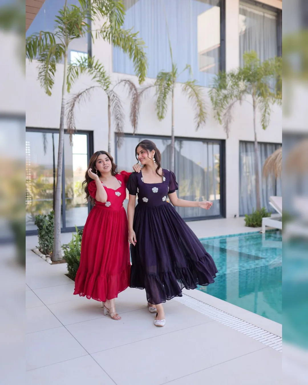 Premium Fendi Silk Designer Gown with Beads Embroidery – Ready to Wear video