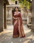Ready to Wear Faux Georgette Drape Saree with Fully Embroidered Sequins Blouse