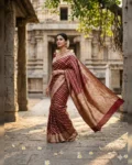 Ready to Wear Faux Georgette Drape Saree with Fully Embroidered Sequins Blouse