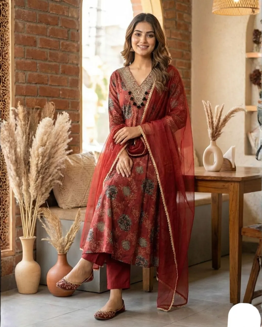 Premium Modal Satin Anarkali Salwar Suit with Digital Print & Net Dupatta video