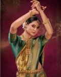 Banarasi Katan Silk Saree with Kanchi Pattu Pattern Border & Pallu