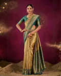 Banarasi Katan Silk Saree with Kanchi Pattu Pattern Border & Pallu