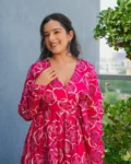 Rayon Digital Printed Anghrakha Kurti with Bottom (2 PCS)