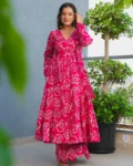 Rayon Digital Printed Anghrakha Kurti with Bottom (2 PCS)
