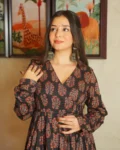Rayon Digital Printed Anghrakha Kurti with Bottom