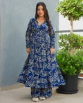 Rayon Digital Printed Anghrakha Kurti with Bottom